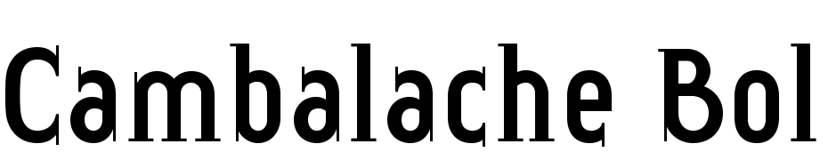 Cambalache Bold cкачати шрифт безкоштовно